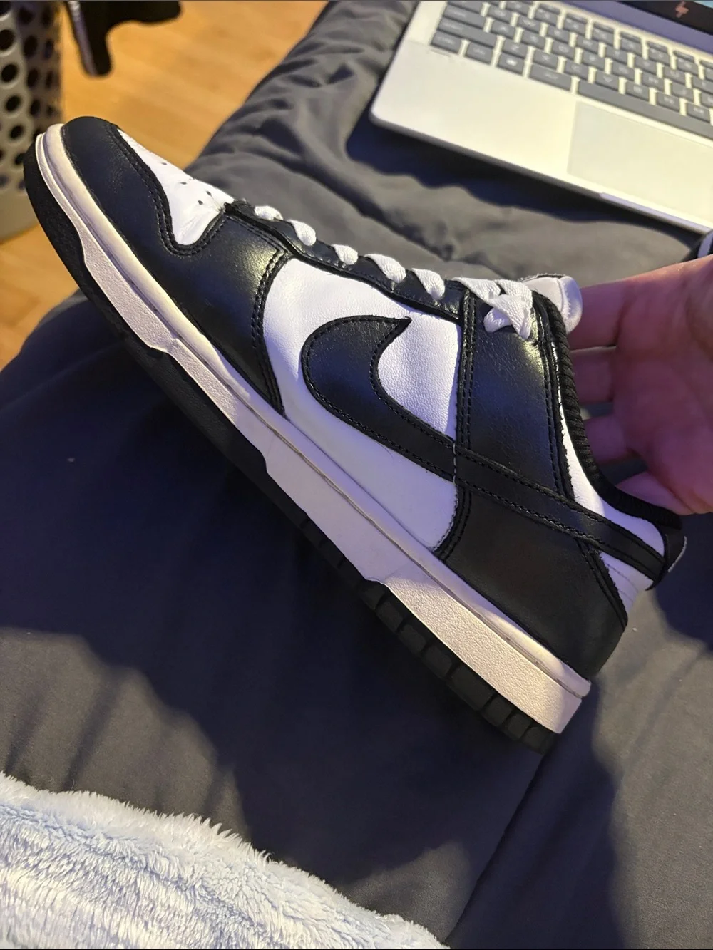 Nike Black and White Athletic Sneakers with QR Tag